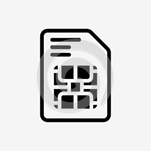 Icon simcard smartphone.