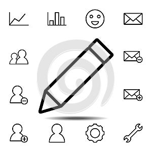 icon. Simple thin line, outline vector element of minimalistic, web icons set for UI and UX, website or mobile application