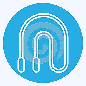 Icon Skipping Rope. related to Combat Sport symbol. blue eyes style. simple design editable. simple illustration.boxing
