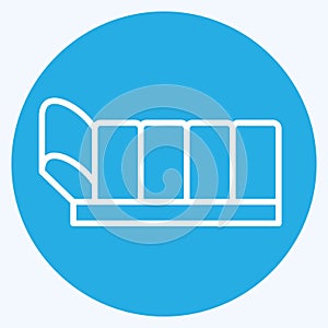 Icon Sleeping Bed. related to Backpacker symbol. blue eyes style. simple design editable. simple illustration