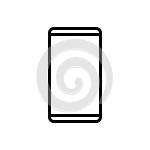 Black line icon for Smartphone, code and cell phone