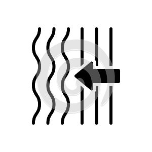 Black solid icon for Smooth, sleek and glib