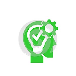 Creative business solutions green icon