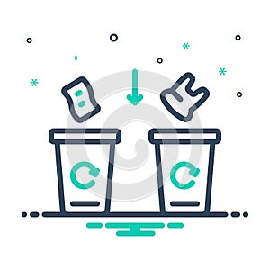 Mix icon for Sorts, kind and recycle