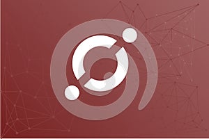 Icon cryptocurrency red network illustration