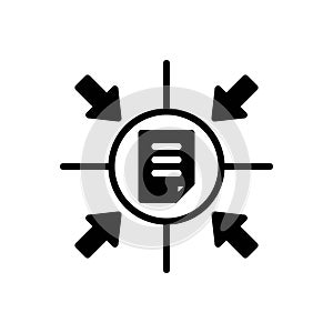 Black solid icon for Specifically, especially and particular