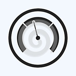 Icon Speedometer. suitable for education symbol. glyph style. simple design editable. design template vector. simple illustration