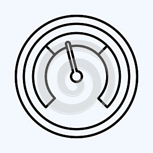Icon Speedometer. suitable for education symbol. line style. simple design editable. design template vector. simple illustration