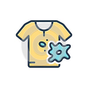 Color illustration icon for spot, spatter and bespatter