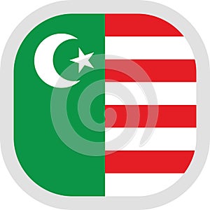 Icon square shape with Flag