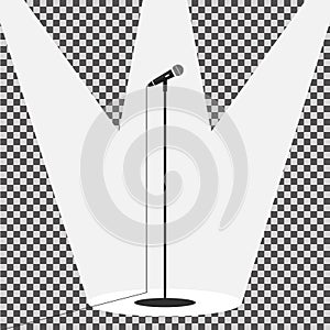 Icon standing microphone