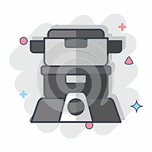 Icon Steamer. related to Cooking symbol. comic style. simple design editable. simple illustration