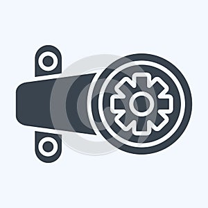 Icon Steering Gearbox. related to Car Maintenance symbol. glyph style. simple design editable. simple illustration