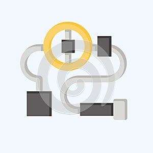 Icon Steering System. related to Car Maintenance symbol. flat style. simple design editable. simple illustration