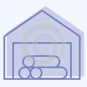 Icon Store House. related to Carpentry symbol. two tone style. simple design editable. simple illustration