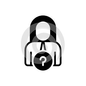 Black solid icon for Stranger, outsider and unknown