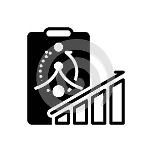 Black solid icon for Strategy, infographic and action