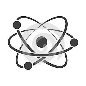 Icon structure of the atomic nucleus. Vector on a white background.