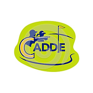 Caddie and Golfer Golf Course Icon photo