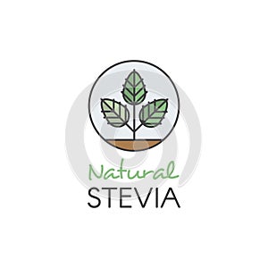 Icon Style Illustration Logo Set Label Badge and Design Element for Packaging with Hand-Lettering Icon, Organic Natural Sweet Ste