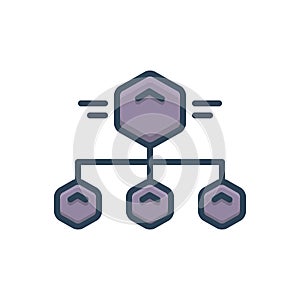 Color illustration icon for Subtask, little and minor