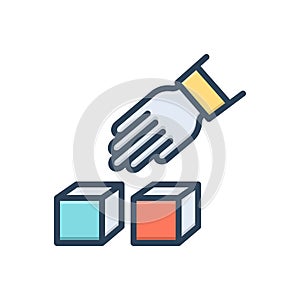 Color illustration icon for Such, like and similar photo