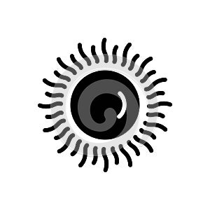 Black solid icon for Sun, phoebus and daystar