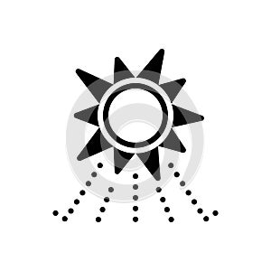 Black solid icon for Sunlight, daylight and sunny
