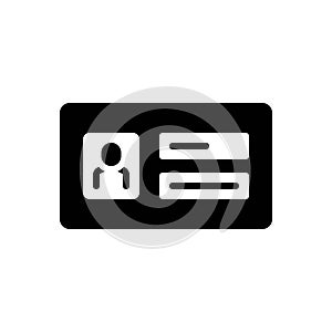 Black solid icon for Surname, nickname and alias