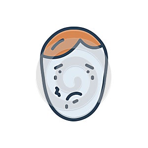 Color illustration icon for Suspect, doubtful and screwy