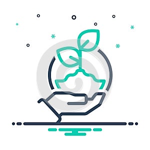 Mix icon for Sustainability, environment and recycle