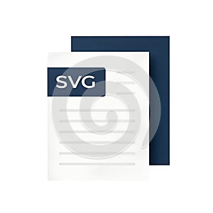 SVG File Icon: Vector Graphic Document Image