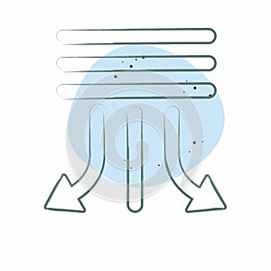 Icon Swing. related to Air Conditioning symbol. Color Spot Style. simple design editable. simple illustration