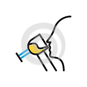 Multi color icon for Taste, relish and mood