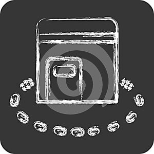 Icon Tawaf. related to Eid Al Adha symbol. Chalk Style. simple design editable. simple illustration photo