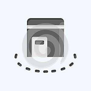 Icon Tawaf. related to Eid Al Adha symbol. Flat Style. simple design editable. simple illustration photo