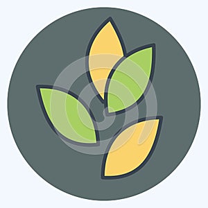 Icon Tea Leafs. related to Tea symbol. color mate style. simple design editable. simple illustration. green tea