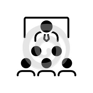 Black solid icon for Teaching, education and instruction