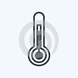 Icon Temperature Check. suitable for Spring symbol. line style. simple design editable. design template vector. simple symbol
