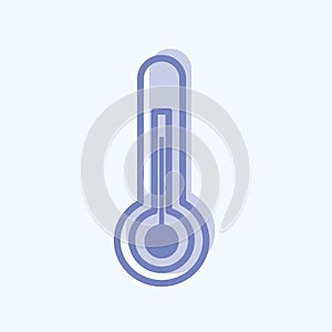 Icon Temperature Check. suitable for Spring symbol. two tone style. simple design editable. design template vector. simple symbol