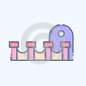 Icon Theatre. related to Theatre Gradient symbol. doodle style. simple design editable. simple illustration 1