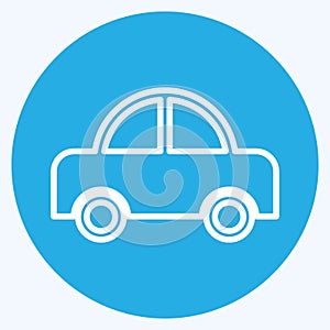 Icon Toy Car 1. suitable for Toy symbol. blue eyes style. simple design editable. design template vector. simple symbol