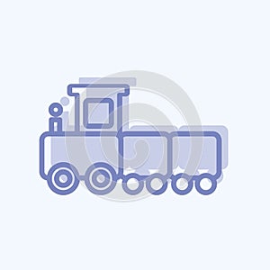 Icon Toy Train. suitable for Baby symbol. two tone style. simple design editable. design template vector. simple symbol