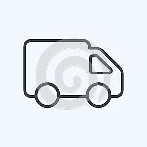 Icon Toy Truck - Line Style - Simple illustration