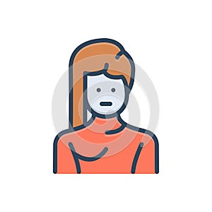 Color illustration icon for Tranny, gender and girls photo