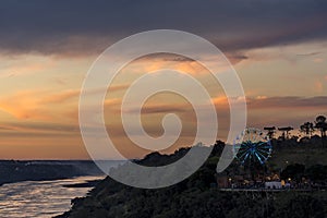 Icon in the triple frontier between Argentina, Brazil and Paraguay (brazilian side) at the afternoon.