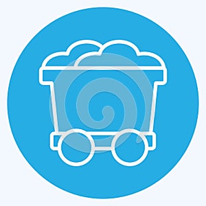 Icon Trolley - Blue Eyes Style - Simple illustration, Good for Prints , Announcements, Etc
