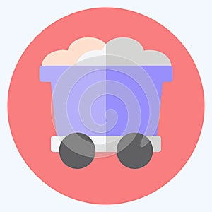 Icon Trolley - Flat Style - Simple illustration, Good for Prints , Announcements, Etc