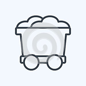Icon Trolley - Line Style - Simple illustration, Good for Prints , Announcements, Etc