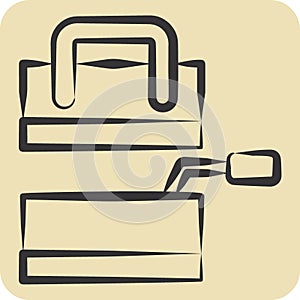 Icon Trowel. related to Construction symbol. hand drawn style. simple design . simple illustration